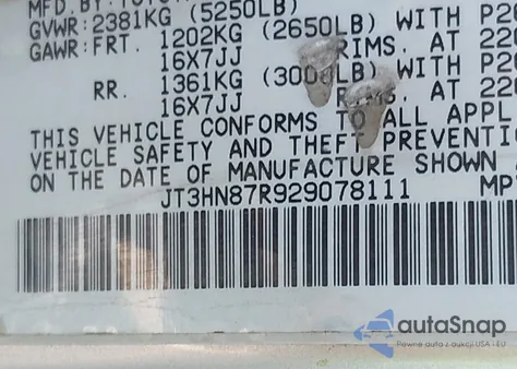 2002 Toyota 4Runner Limited V6 z USA, uszkodzony, nr VIN JT3HN87R929078111